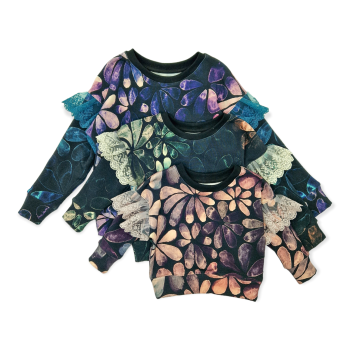Ruffled Sweater aus Kuschelsweat in 116