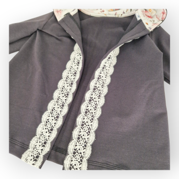 Set aus Cardigan, Tunika und Leggings in Größe 86
