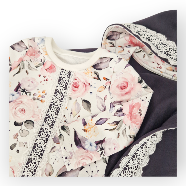 Set aus Cardigan, Tunika und Leggings in Größe 86