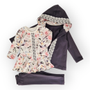 Set aus Cardigan, Tunika und Leggings in Größe 86