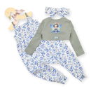 Set aus Romper Napa, Bollerojäckchen und Haarband, in Größe 98